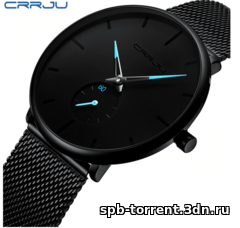 Crrju модные мужские часы Топ бренд класса люкс кварцевые